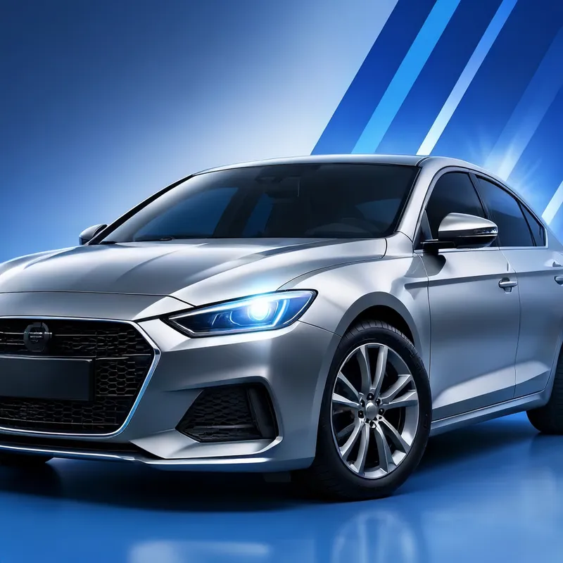 Carro em preparação de superfície para reparação automotiva